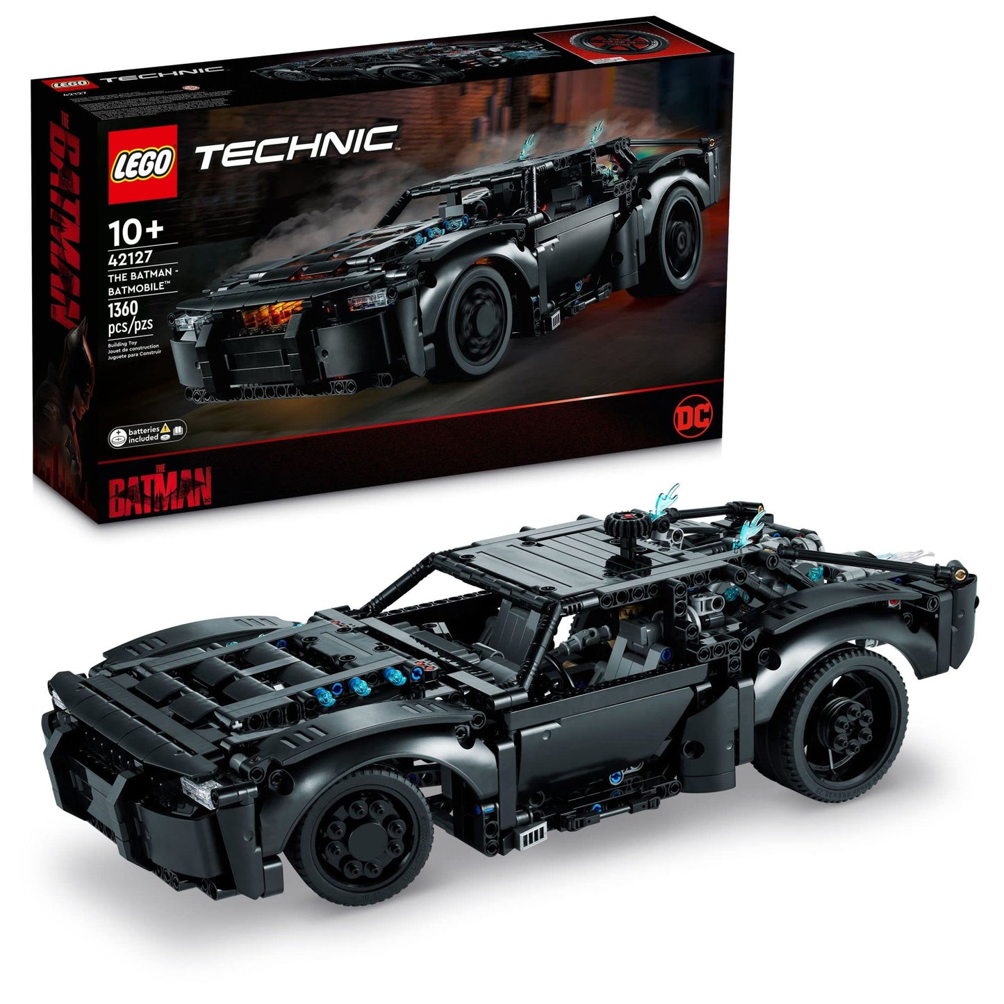 LEGO Technic The Batman - Batmobile 42127 Model Car Building Toy, 2022 Movie Set, Superhero Gifts for Kids and Teen Fans with Light Bricks