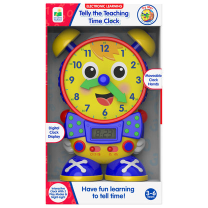 The Learning Journey Telly the Teaching Time Clock - Interactive Analog & Digital Time Learning Toy - Educational Toddler Clock for Ages 3+