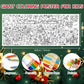 MYFEST Christmas Coloring Tablecloth 30x72 inches, Thick and Jumbo Christmas Coloring Poster for DIY Painting Activities or Developmental Games, Paper