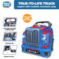 Playful Minds Interactive Large Truck Engine Toy for Kids - Complete Mechanic Repair Kit with Removable Parts, Lights, Sounds, Tools, Engine Builder