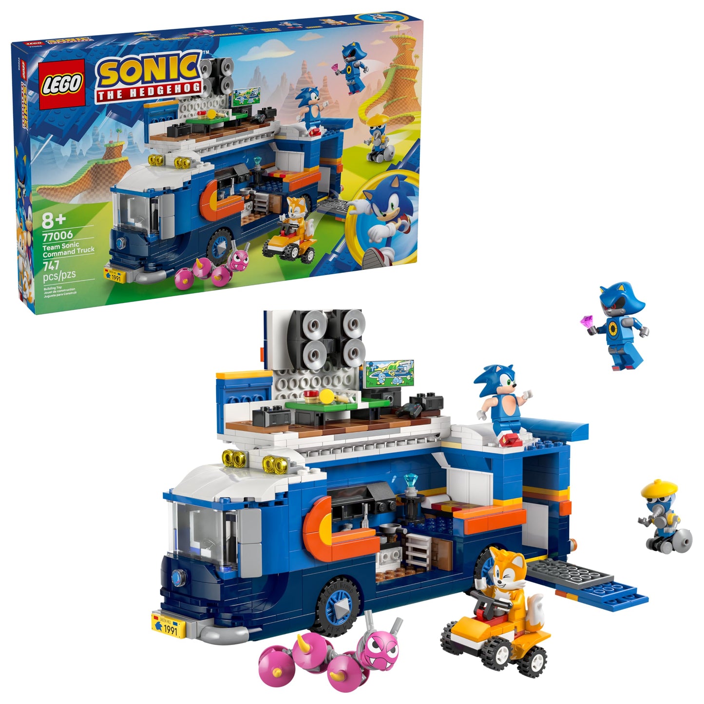 LEGO Sonic the Hedgehog Team Sonic Command Truck Building Toy - Pretend Play Vehicle W/5 Figures for Boys & Girls, Ages 8+ - Toy Building Blocks