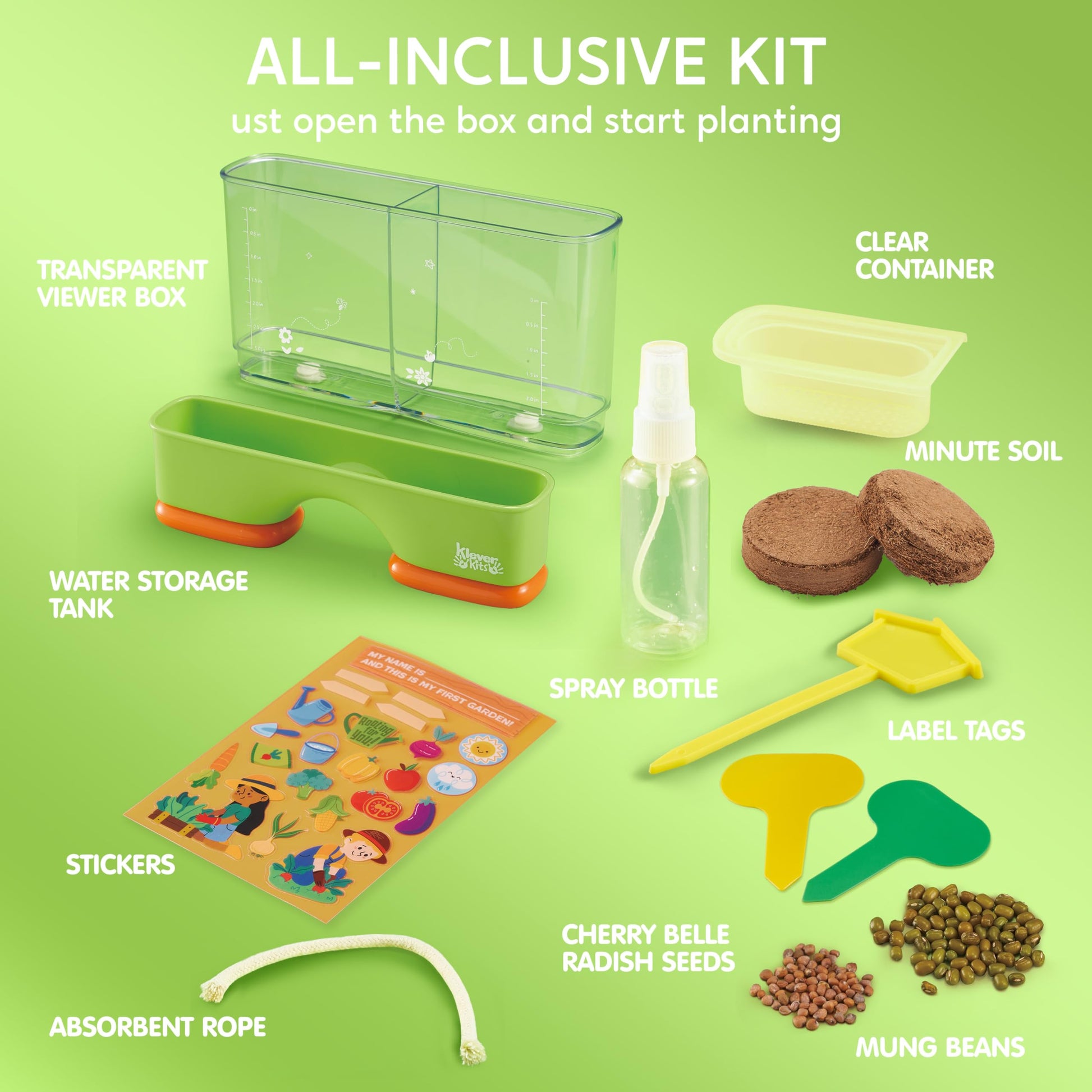 JOVA Klever Kits 2-in-1 Root Viewer & Planting Science Kit for Kids - STEM Learning Gifts for Kids Aged 6+, Soil & Hydro Observation Kit Birthday Toys