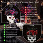 Skull Flower Bouquet Building Set, Wildflower Botanical Collection Kit for Adult Women, Horror Gothic Skeleton Decor for Goth Home Table Art Decor
