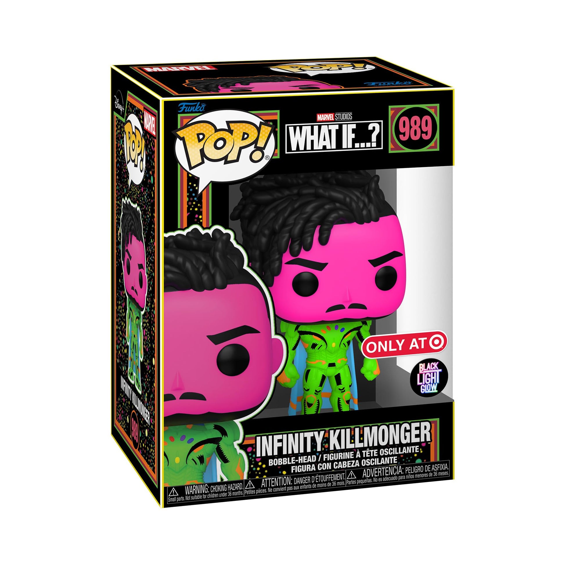 Funko Pop! & Tee: What If - Killmonger - Large - (L) - Anything Goes - T-Shirt - Clothes with Collectable Vinyl Figure - Gift Idea - Toys and Short
