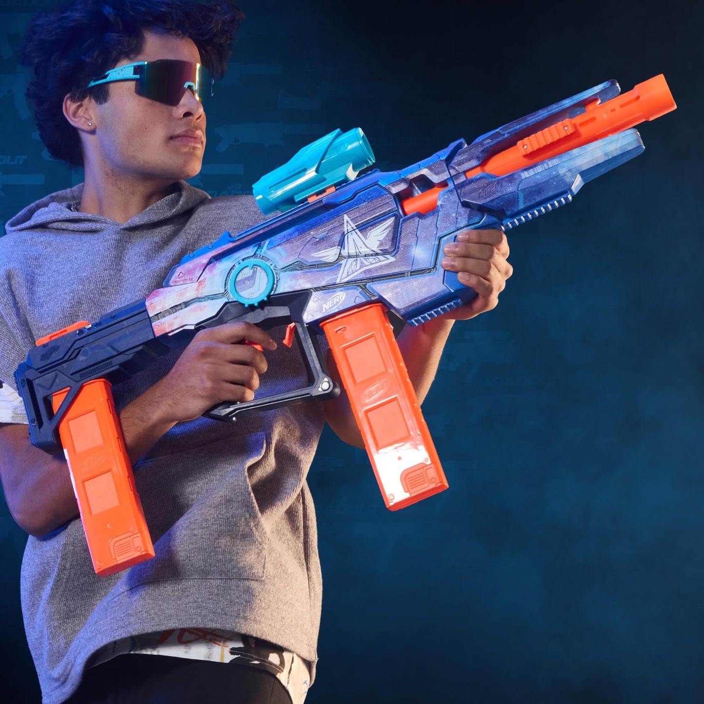 Nerf Loadout Galactic Commander Motorized Blaster, 3 Firing Modes, 3 Attachment Accessories, 48 Nerf N1 Darts, Kids Toys & Gifts, Ages 8+