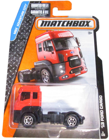 Matchbox 2015 MBX Adventure City '13 Ford Cargo 3/120, Red