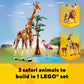 LEGO Creator 3 in 1 Wild Safari Animals, Rebuilds into 3 Different Safari Animal Figures - Giraffe, Gazelle or Lion Toy, Nature Toy, Building Set for