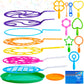 JOYIN Big Bubble Wands Set Bulk for Kids Summer Outdoor Toy Game Activity Party Favors, 18 Pcs Giant Bubble Maker with Tray, 12" Large, 6 Pcs Solution