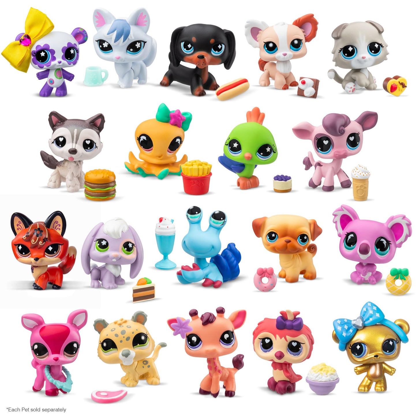 Littlest Pet Shop- Collect & Display Collection - Series 4 - Gen 7 Authentic LPS Bobble Head Toy Figure, Collectible Toy Animal, Ages 4+