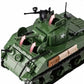 General Jim's WWII M4A1 Sherman Tank Brick Building Blocks Set, 726 Pieces, 1:29 Scale, Rotating Turret, Moving Tracks, Compatible with Major Brands