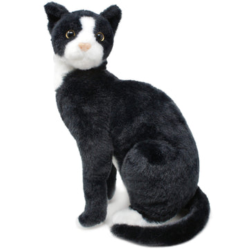 TigerHart Tate The Tuxedo Cat - 14 Inch Stuffed Animal Plush Black and White Kitten