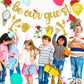 QAMEGX Gold Be Our Guest Banner, Glitter Cartoon Princess Birthday banner Cartoon Theme Party Banner Baby Shower Birthday Party Decorations For Girls