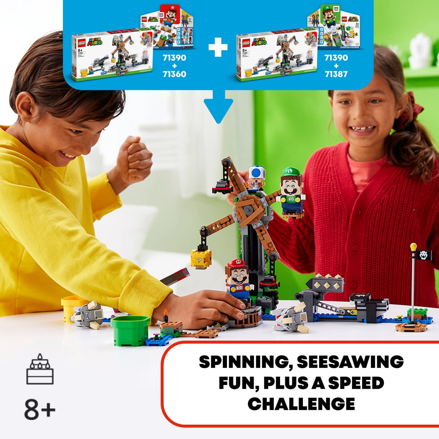 LEGO Super Mario Reznor Knockdown Expansion Set 71390 Building Kit; Collectible Toy Playset for Kids; New 2021 (862 Pieces)
