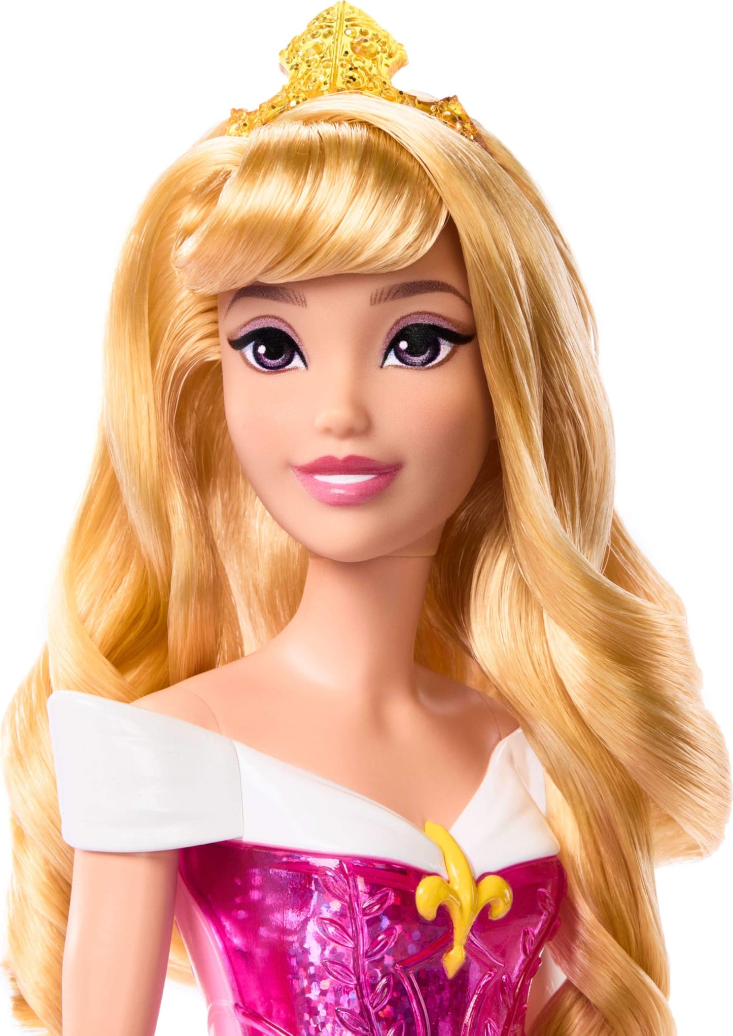 Mattel Disney Princess Aurora Doll in Sparkling Fashion with Removable Skirt, Tiara and Shoes, Posable & Collectible, Inspired by Sleeping Beauty