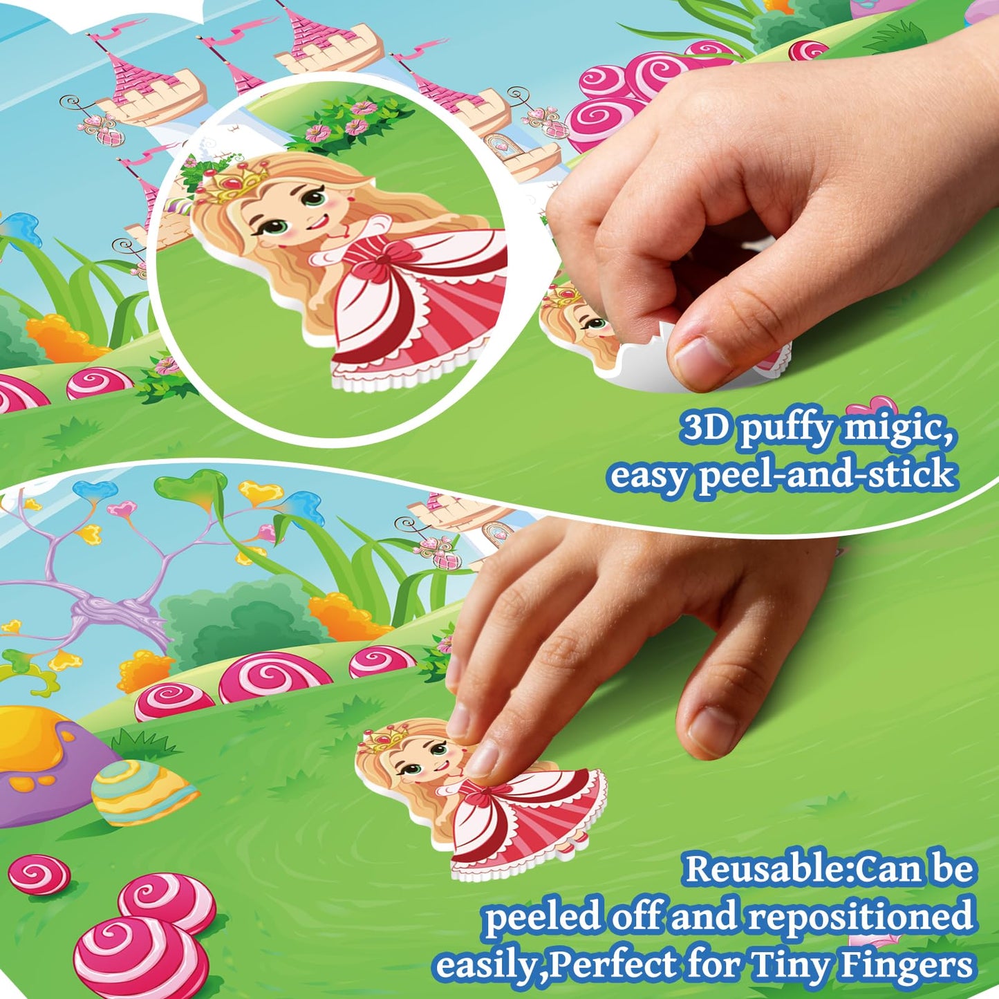 Kalysky 6 Sets Reusable Sticker Book for Toddlers 2-4 1-3