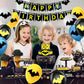 Bat Superhero 12" Birthday Balloons 30 Pcs Party Decorations Set for Kids
