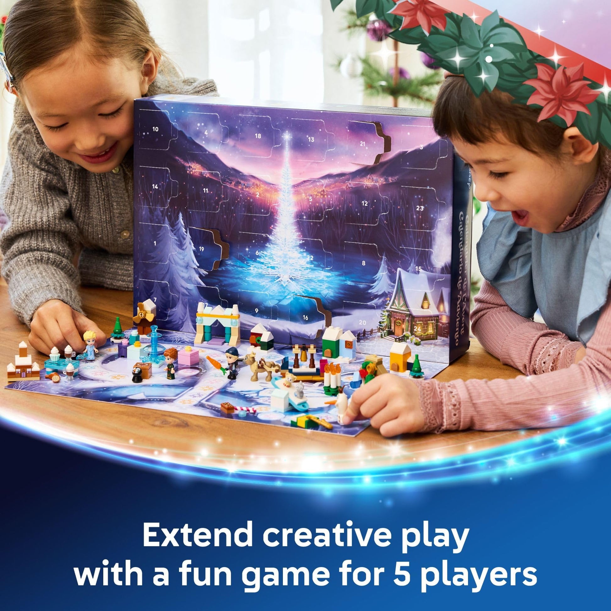 LEGO Disney Frozen Advent Calendar 2025 Kids Toy - Holiday Countdown Playset for Boys & Girls, Ages 5+ - Ana & Elsa Minidolls & Buildable Surprises -