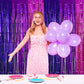 2 Pack Purple Pink Foil Fringe Curtains Streamers Backdrop for Music Themed Party Decorations, Girls Butterfly Birthday Party Decorations Supplies
