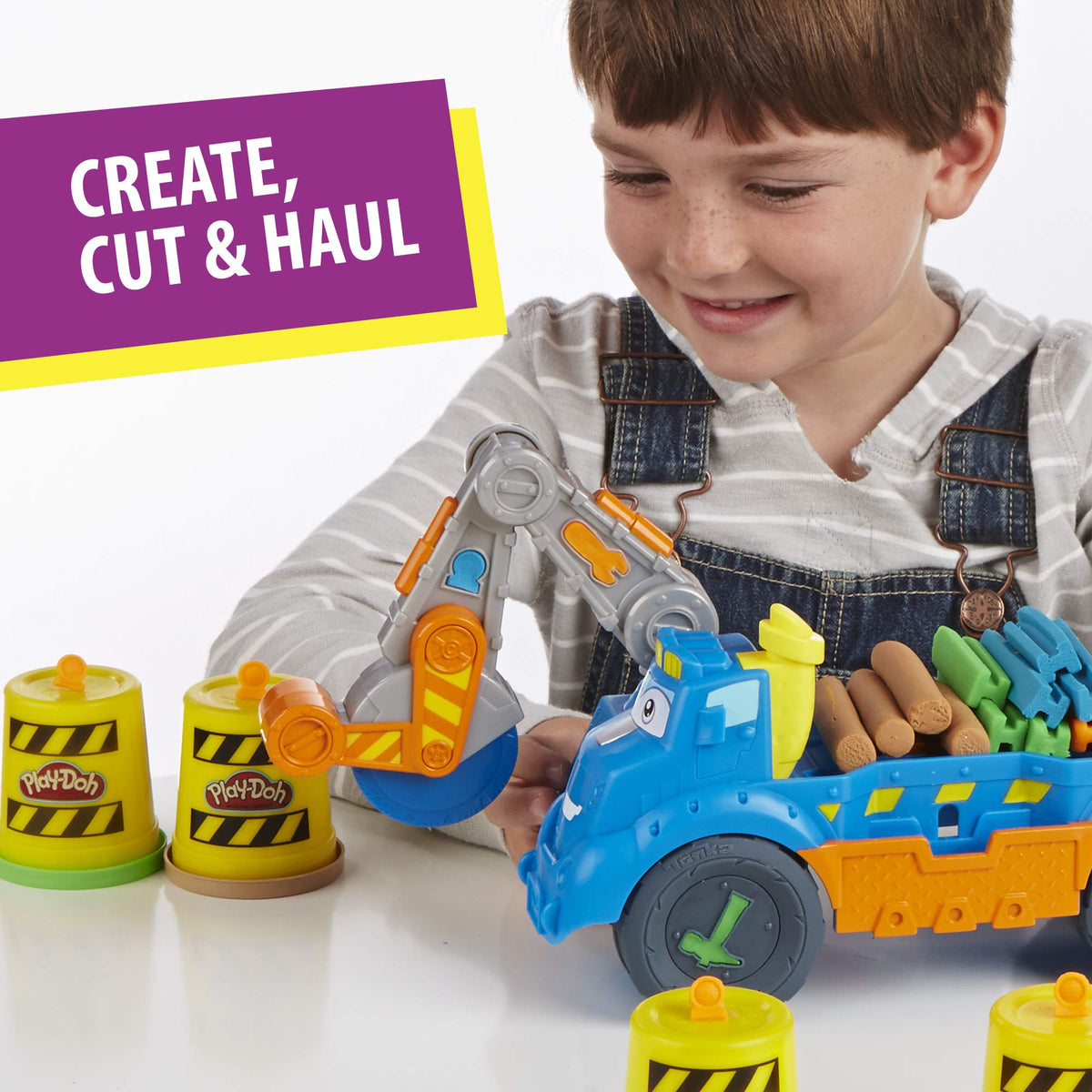 Play-Doh Buzzsaw Logging Truck Toy with 4 Non-Toxic Colors, 3-Ounce Cans (Amazon Exclusive)