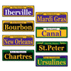 16pcs Mardi Gras Street Signs Decoration - New Orleans Street Sign Mardi Gras Cutout Signs for Carnival Party Door Wall Decoration