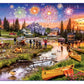 MasterPieces 1000 Piece Jigsaw Puzzle for Adults, Family, Or Youth - Fireworks on The Mountain - 19.25"x26.75"