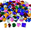 Assorted Colors & Styles Bulk Jumbo Self-Adhesive Jewels - 100 Pc (1") - Perfect for DIY Arts & Crafts Projects