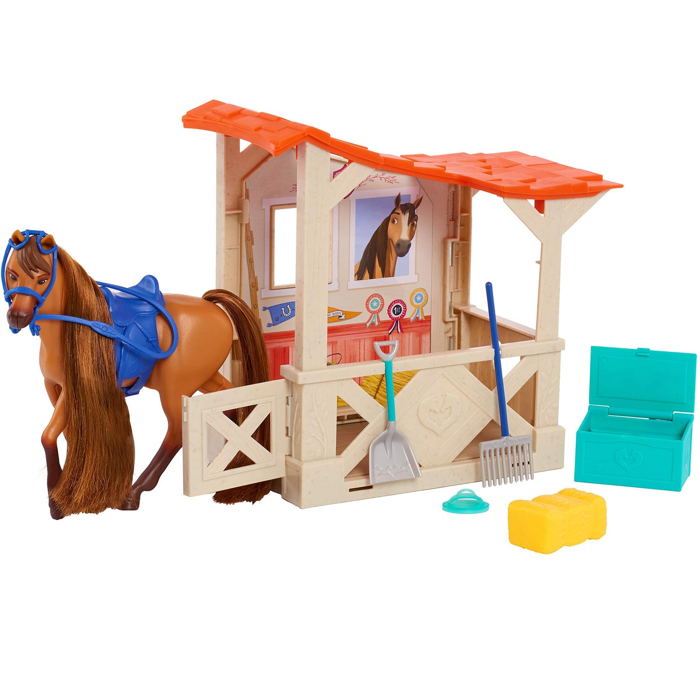 DreamWorks Spirit Riding Free Horse & Stable Accessory Set, Kids Toys for Ages 3 Up by Just Play