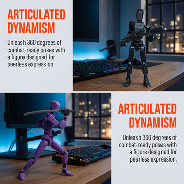 T13 Action Figure Set,6PC Multi-joint articulation, 3D printed Assembled
