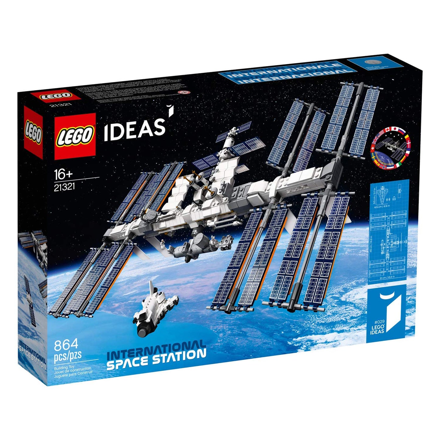 LEGO Ideas International Space Station 21321 Building Kit, Adult Set for Display, Makes a Great Birthday Present (864 Pieces)
