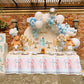 3 Pack Teddy Bear Baby Shower Tablecloths, Plastic Gender Reveal Tablecloths Waterproof Pink and Blue Tablecloth for Boy or Girl Baby Shower Birthday