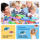 PicassoTiles 150 Piece Race Car Track Building Block Educational Toy Set Magnet Tile Magnetic Blocks Playset 4 Cars Early STEM Learning Construction