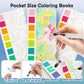 3pack Watercolor Painting Coloring Books, Paint with Water Arts & Crafts Kit for Kids, Pocket Watercolor Paint Bookmarks, Class Activities Art