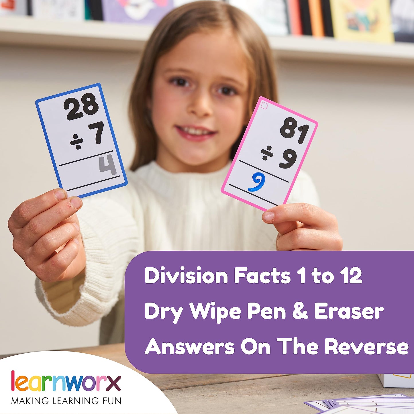 Division Flash Cards 3rd Grade 4th 5th and 6th - 169 Math Flashcards - All Facts 1-12 - Learn Division for Kids - for Ages 6, 7, 8, 9 and 10
