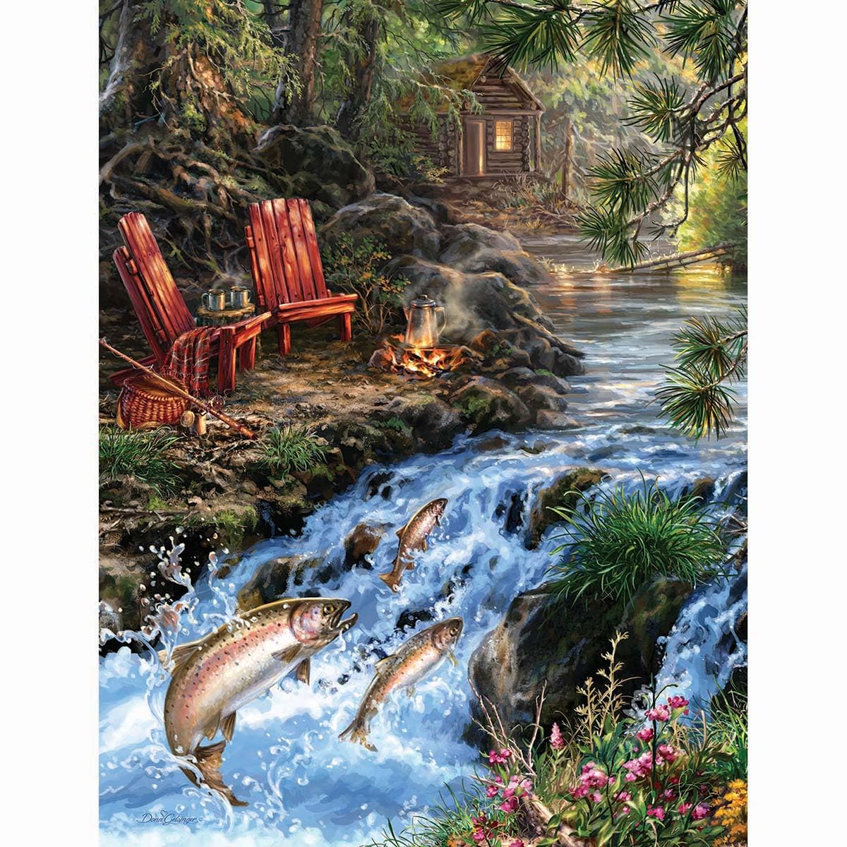 Springbok The Fishing Hole 500 Piece Lake Jigsaw Puzzle for Adults