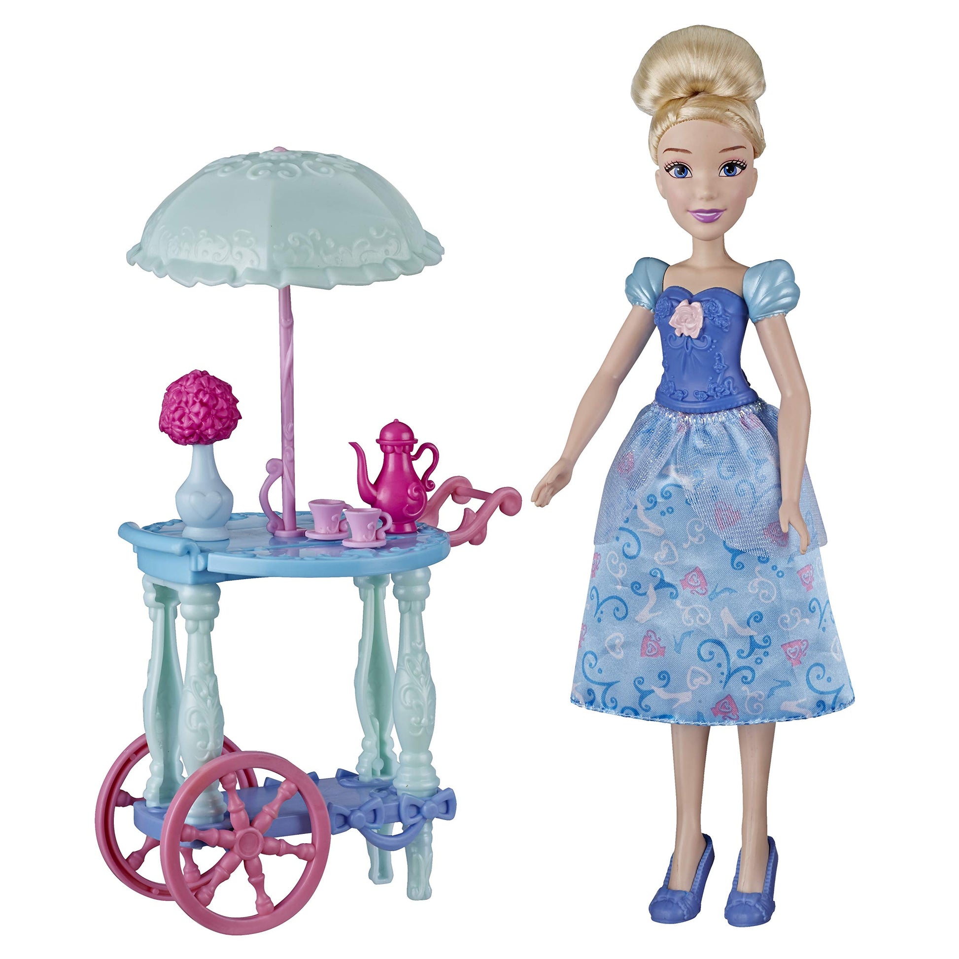 Disney Princess Cinderella Fashion Doll with Tea Cart Accessory