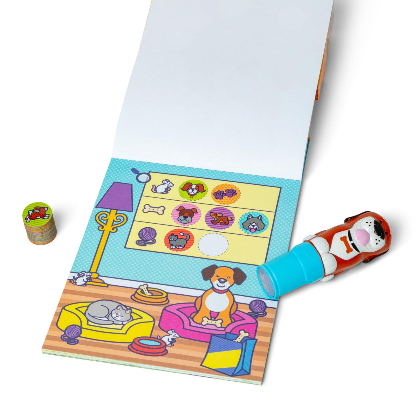 Melissa & Doug Sticker Wow!™ Dog Bundle: Sticker Stamper, 24-Page Activity Pad, 600 Total Stickers, Arts and Crafts Fidget Toy Collectible Character
