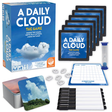 MindWare A Daily Cloud Family Game - Fun Drawing & Caption Card Game for Kids, Teens & Adults - Family Game Night, Boosts Creativity & Storytelling