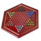 AMEROUS 13.6 inches Wooden Chinese Checkers Board Game Set with 60 Colorful Glass Marbles, Classic Strategy Game for Kids, Adults, Whole Family Play