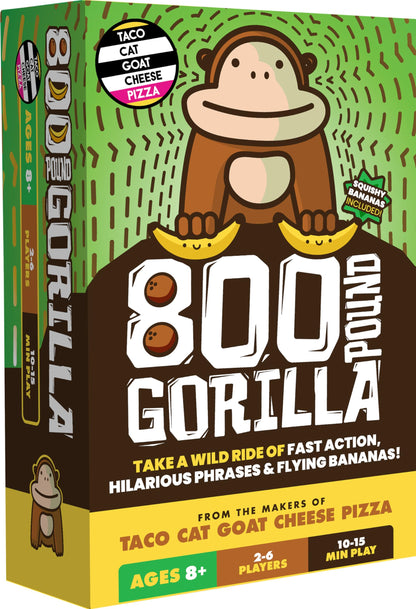 800 Pound Gorilla Board Game by Taco Cat Goat Cheese Pizza - Fun Family Card Game for Kids and Adults - Great for Family Game Night, Birthday Gift