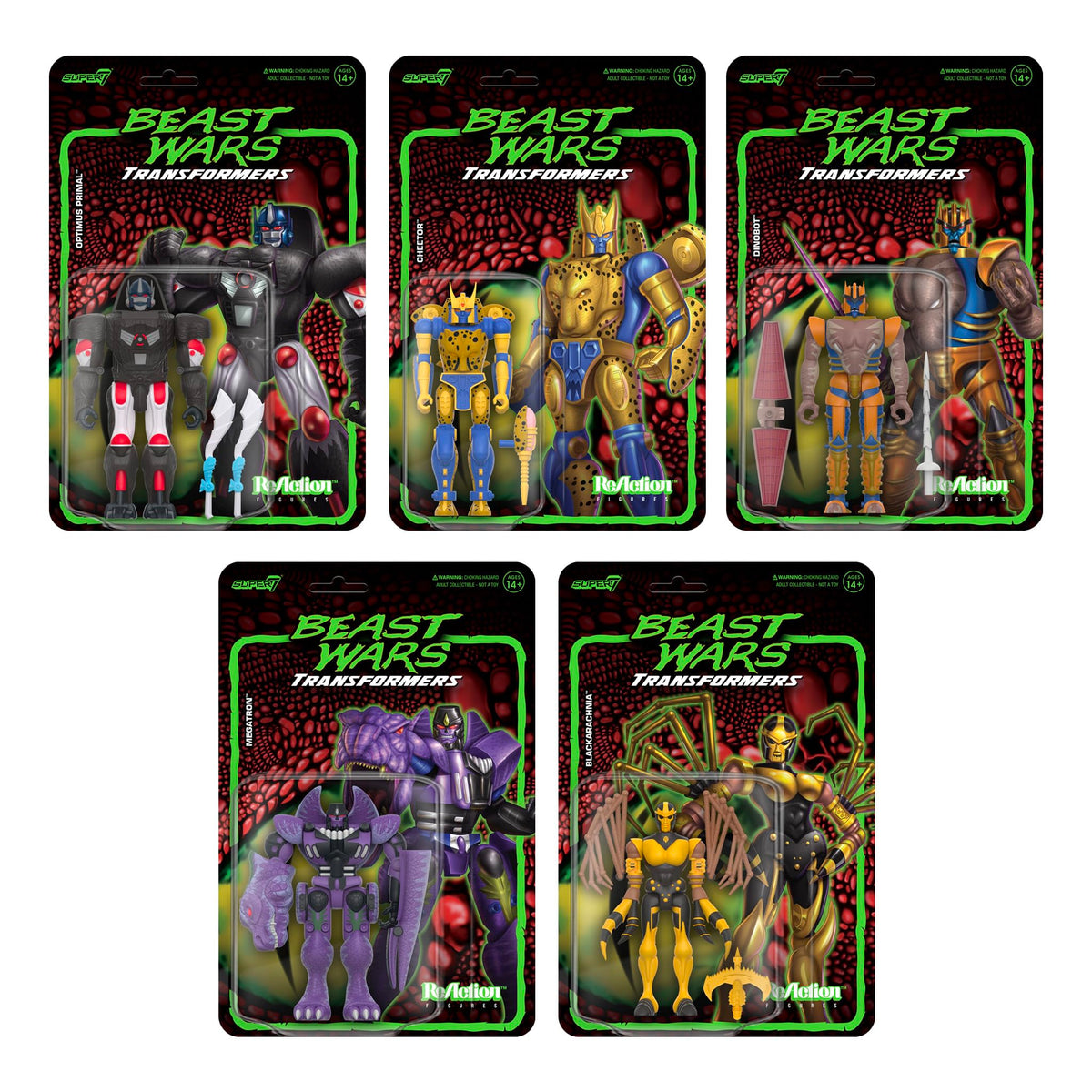 Super7 Transformers Beast Wars Dinobot - 4" Transformers Action Figure with Accessories Classic Cartoon Collectibles and Retro Toys