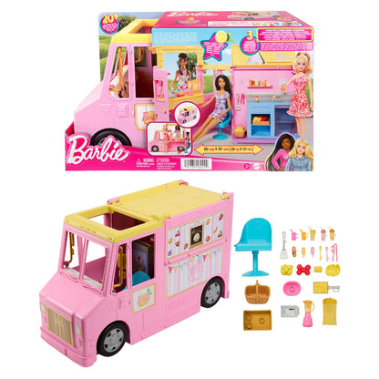 Barbie® Sets, Lemonade Truck Playset with 25 Pieces