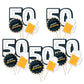 Big Dot of Happiness Cheers and Beers to 50 Years - 50th Birthday Party Centerpiece Sticks - Table Toppers - Set of 15