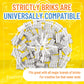 Strictly Briks Classic Bricks Starter Kit - Creative Building Blocks Set - Stackable White 2x4 Kids Blocks - Compatible with Major Brick Brands - 96