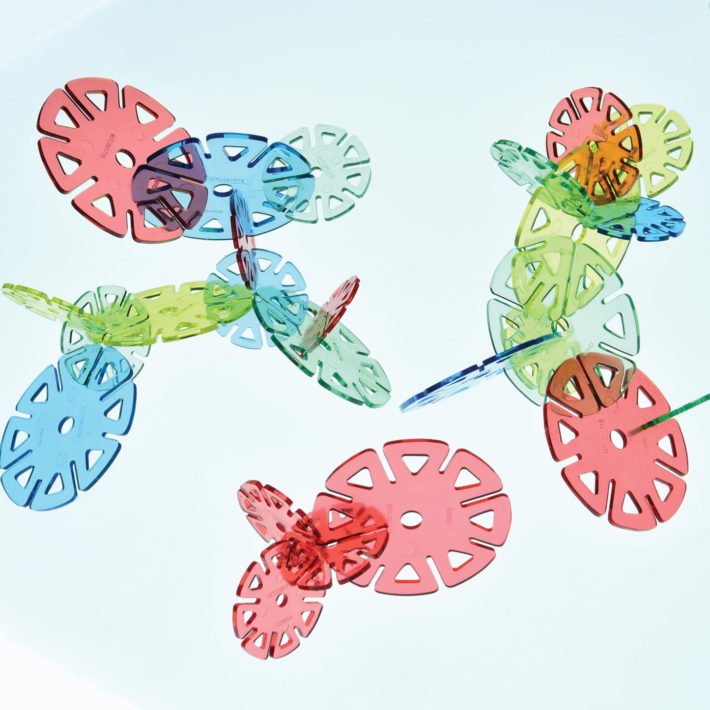 Constructive Playthings Toys Crystal Building Chips Set for Kids, Set of 300