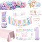 1st Birthday Decorations for Girl, 145pcs Sweet One Birthday Party Decorations Supplies, Donut 1st Birthday- Decoration Girl, Ice Cream Candy First