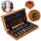 Syrace Folding Hand Crafted Wooden Chess Set Chess Board for Kids and Adults 30 x 30 CM