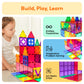 PicassoTiles Large Stabilizer Building Block Base Magnetic Building Block Tiles Jumbo XL Plate Foundation Kit Magnet Tile Stacking STEM Toy Set