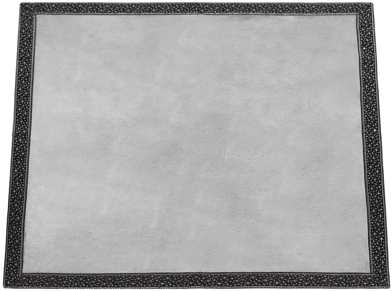 DOARLUO Altar Tarot Table Cloth - 25.6 x 25.6 Inch - Divination Wicca Velvet with Tarot Cards Bag Pouch (Grey(Silver lace))