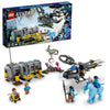 LEGO Avatar Floating Mountains Site 26 & RDA Samson 75573 Building Set - Helicopter Toy Featuring 5 Minifigures and Direhorse Animal Figure, Movie