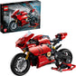 LEGO Technic Ducati Panigale V4 R Motorcycle 42107 Building Set - Collectible Superbike Display Model Kit with Gearbox and Working Suspension, Fun